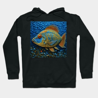 [AI Art] Fish in the sea, Optical Art Style Hoodie